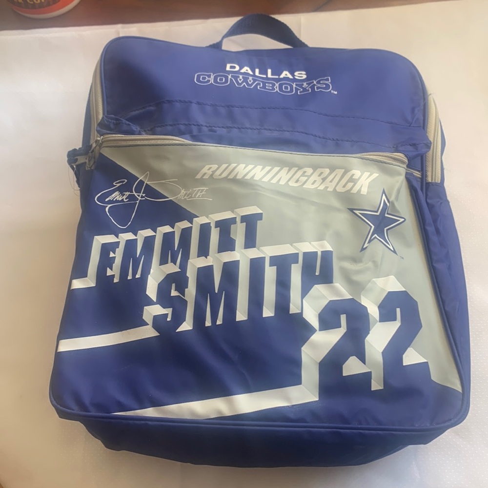 Vintage NFL Emmit Smith QB Club Backpack Dallas Cowboys Football Team American